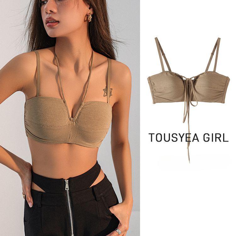 Women's Bras Bandeau Sling Underwear Inner Tops For Lady Fashion Bras Tank Tops Black Sexy Bras Girls Y2K Bras Backless