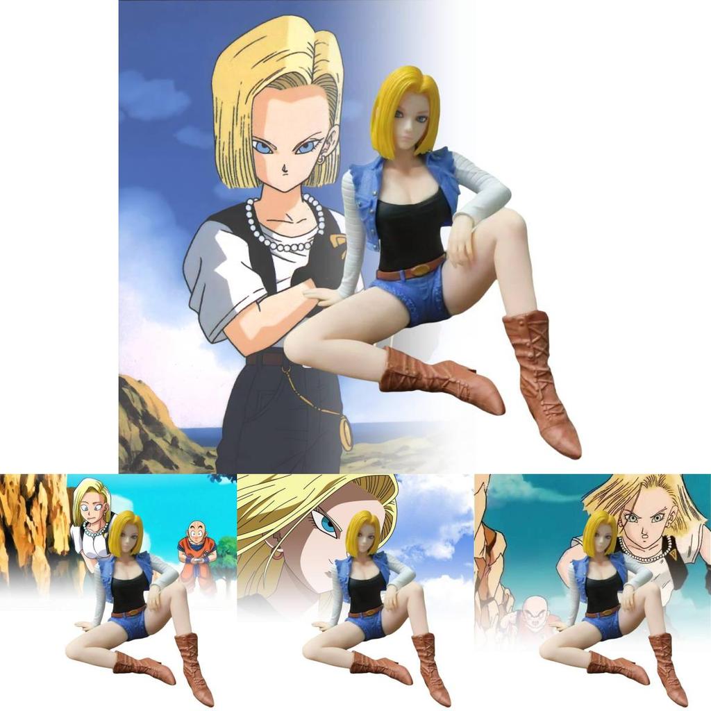 Stylish Dragon Ball Z Pvc Figure Android 18 Sitting Position 13cm Anime Collectible