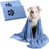 Thickened Embroidered Microfiber Coral Fleece Dog Bath Towel - Absorbent & Soft