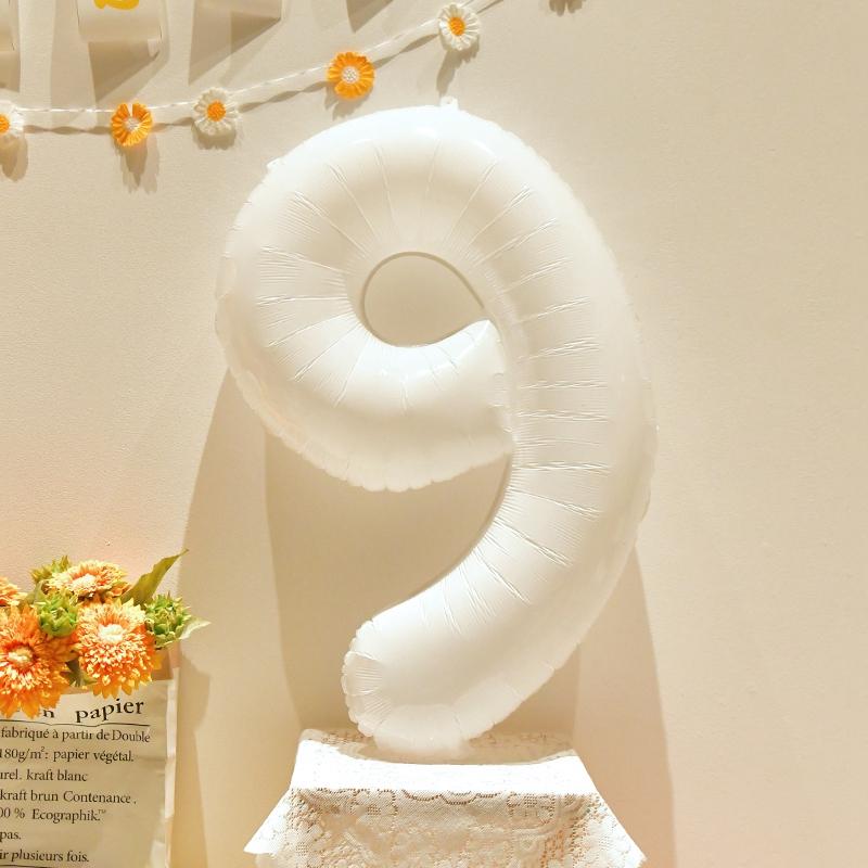 32 Inch White Number Balloons 0-9 Large Digital Foil Helium Ball Wedding Birthday Baby Shower Graduation Anniversary Party Decor