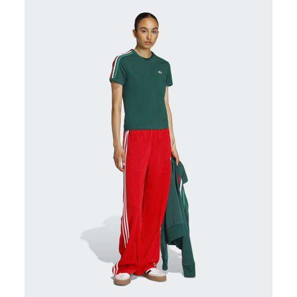 adidas Originals 3-Stripes Slim Tee Team Dark Green/Bold Green/White/Better Scarlet Women Tops KE9384