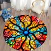 Free Shipping! Colorful Abstract Art Round Carpet for Modern Spaces Round Carpet for Home Sofa Bedroom, Gift