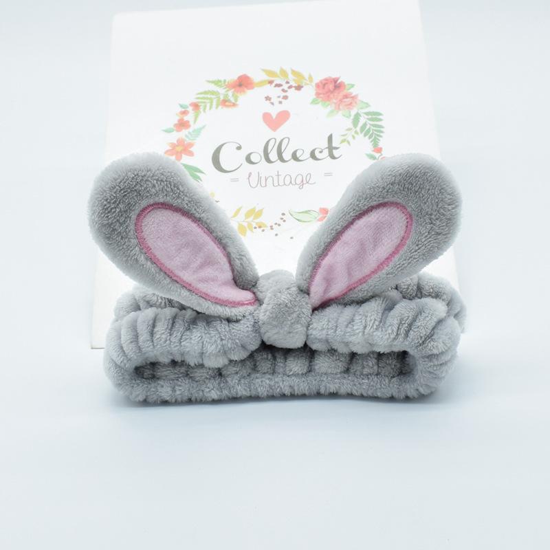 Cute Bunny Ears Women's Headband for Makeup Yoga Skincare Spa & Shower Soft & Funny for Washing Face