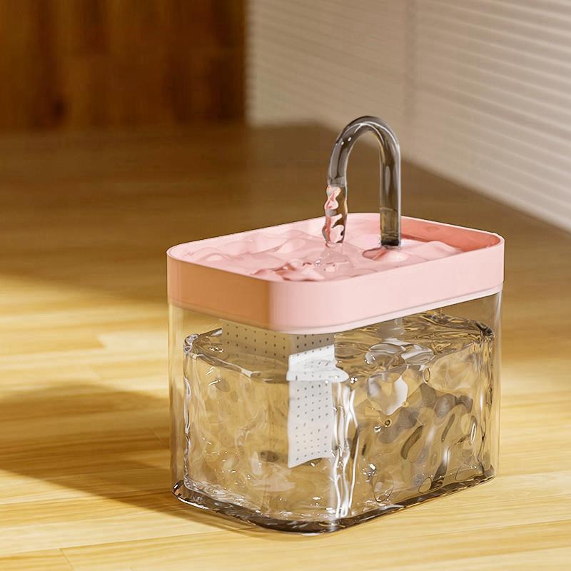 

Диспенсер для воды для кошек 1,5 л с насосом, фильтрованная вода, бесшумный, автоматическое отключение при нехватке воды, автоматическая циркуляция потока, поилка, USB, новый