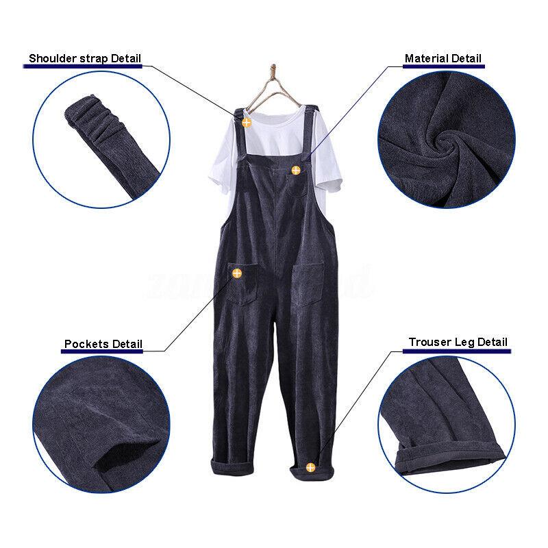 Corduroy Bestseller: Solid Color Casual Long Overalls (2020)