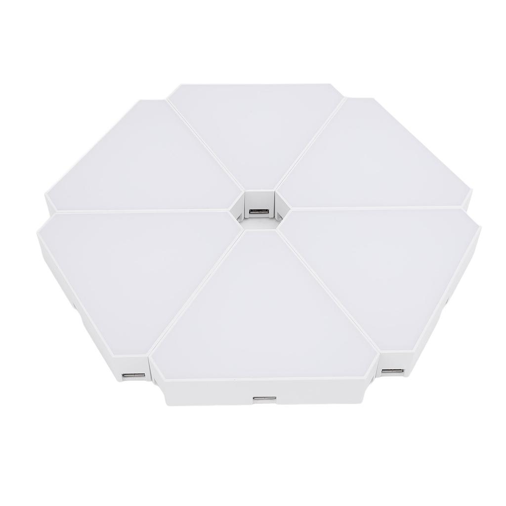 6er-Set Dreieck Wandleuchte 16 Millionen Farben Musik-Sync Bluetooth APP Fernbedienung RGB LED Licht