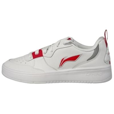 Comfortable Simple Non-Slip Wear-Resistant Shock Absorbing Low-Top Skate Shoes Men Sneakers White Red AGCU543-3