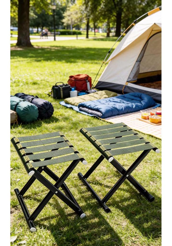 Portable Outdoor Folding Stool - Compact for Camping, Fishing, or Student Use