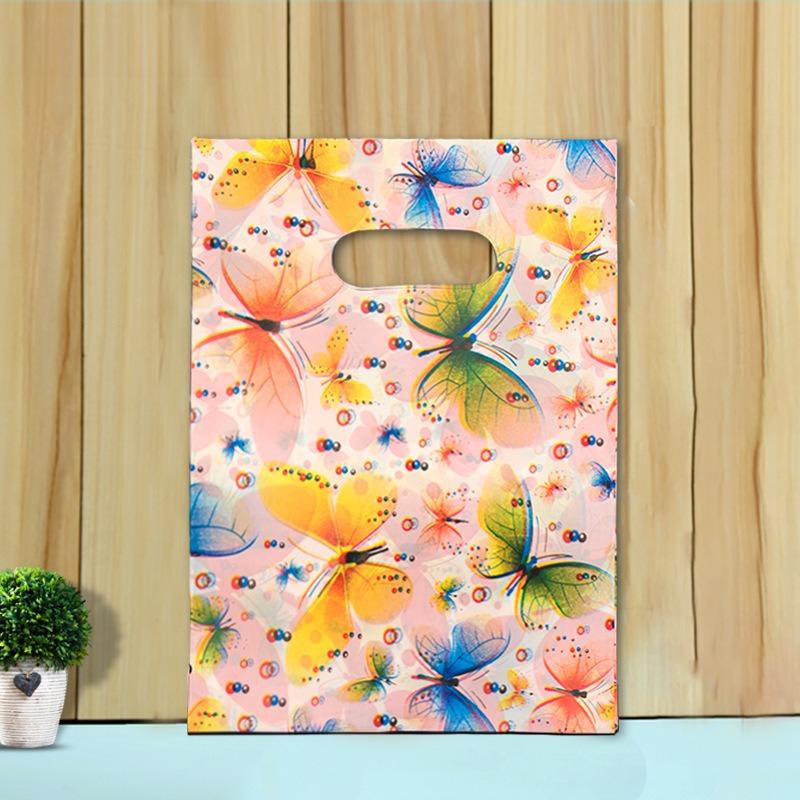 Various Styles Colorful Printed Pattern Accessory Bags Cute Cartoon Plastic Bag T-shirt Socks Facial Mask Cosmetics Magazine Packaging Sack Handbag