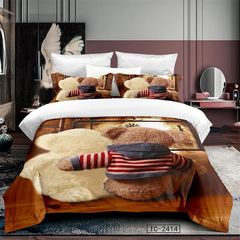 

Комплекты постельного белья Love Heart размера Queen из микрофибры, романтический свадебный комплект пододеяльников, подарок на День святого Валентина для девочек и женщин, спальня EU single(135x200cm)