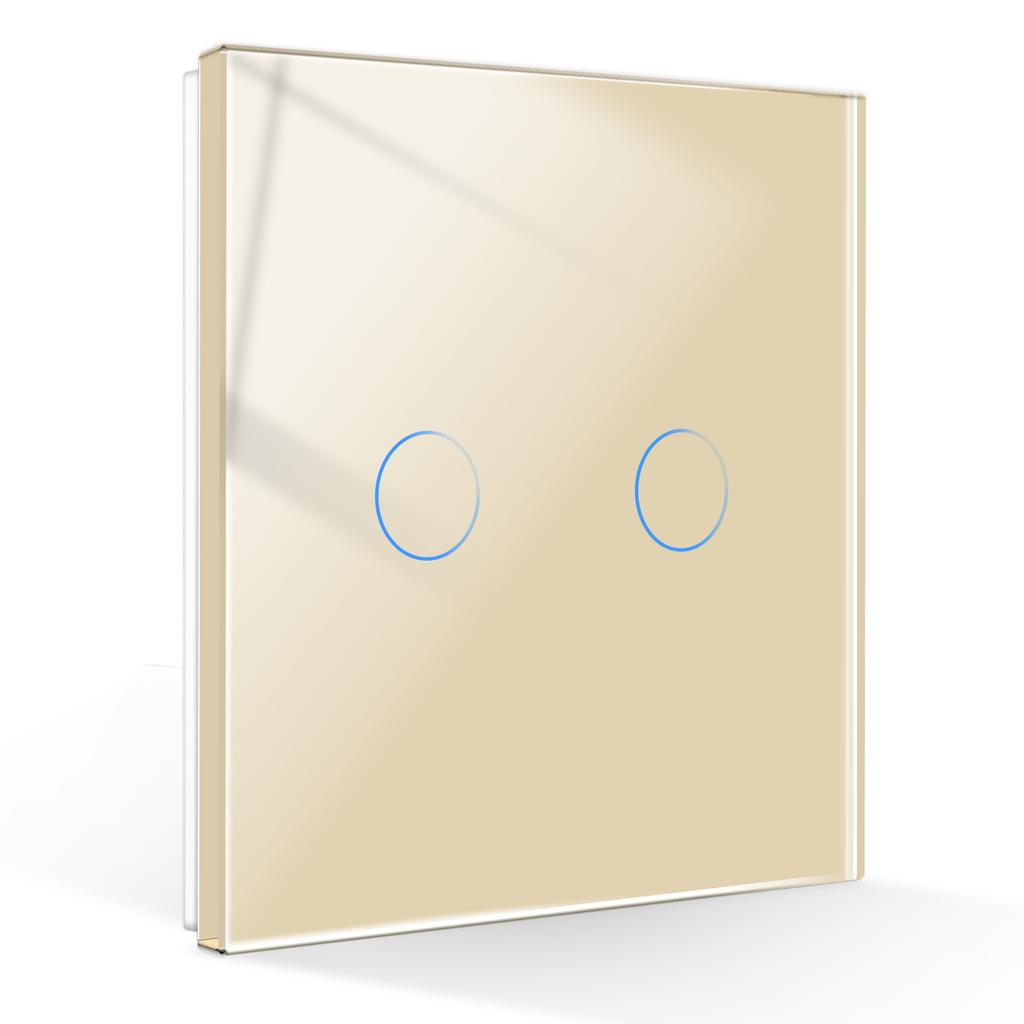 Bingolec 4-fach 700W LED Dimmer Schalter Smart Life Kompatibel 10A Wasserdicht Touch Panel Gehärtetes Glas EU Wand für Zuhause