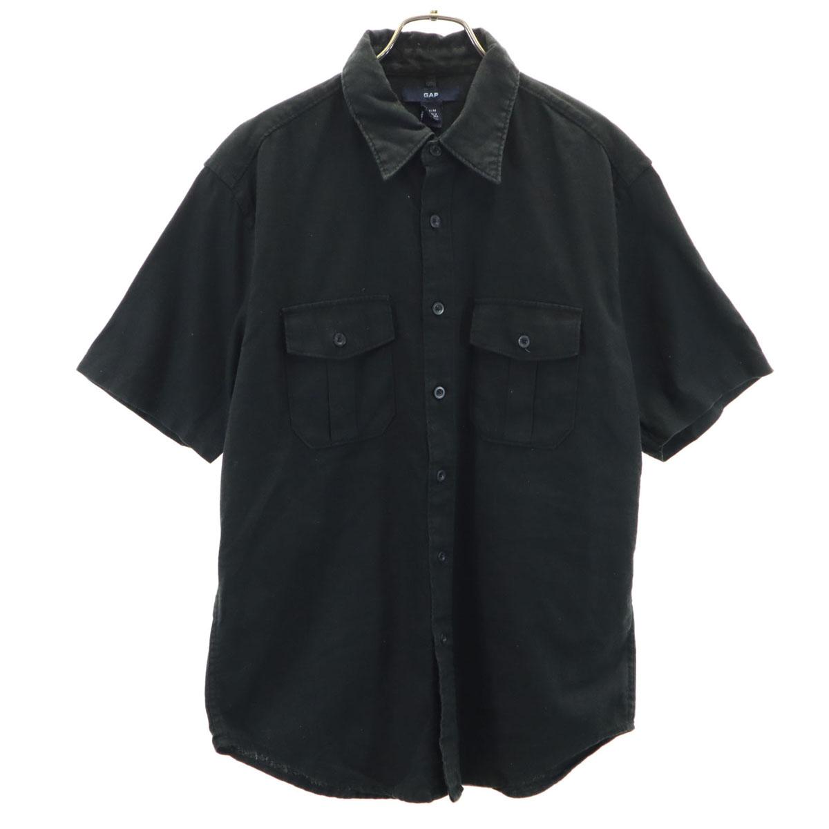 

GAP Рубашка рабочая с коротким рукавом из смесового льна M черная Мужская Б/У
