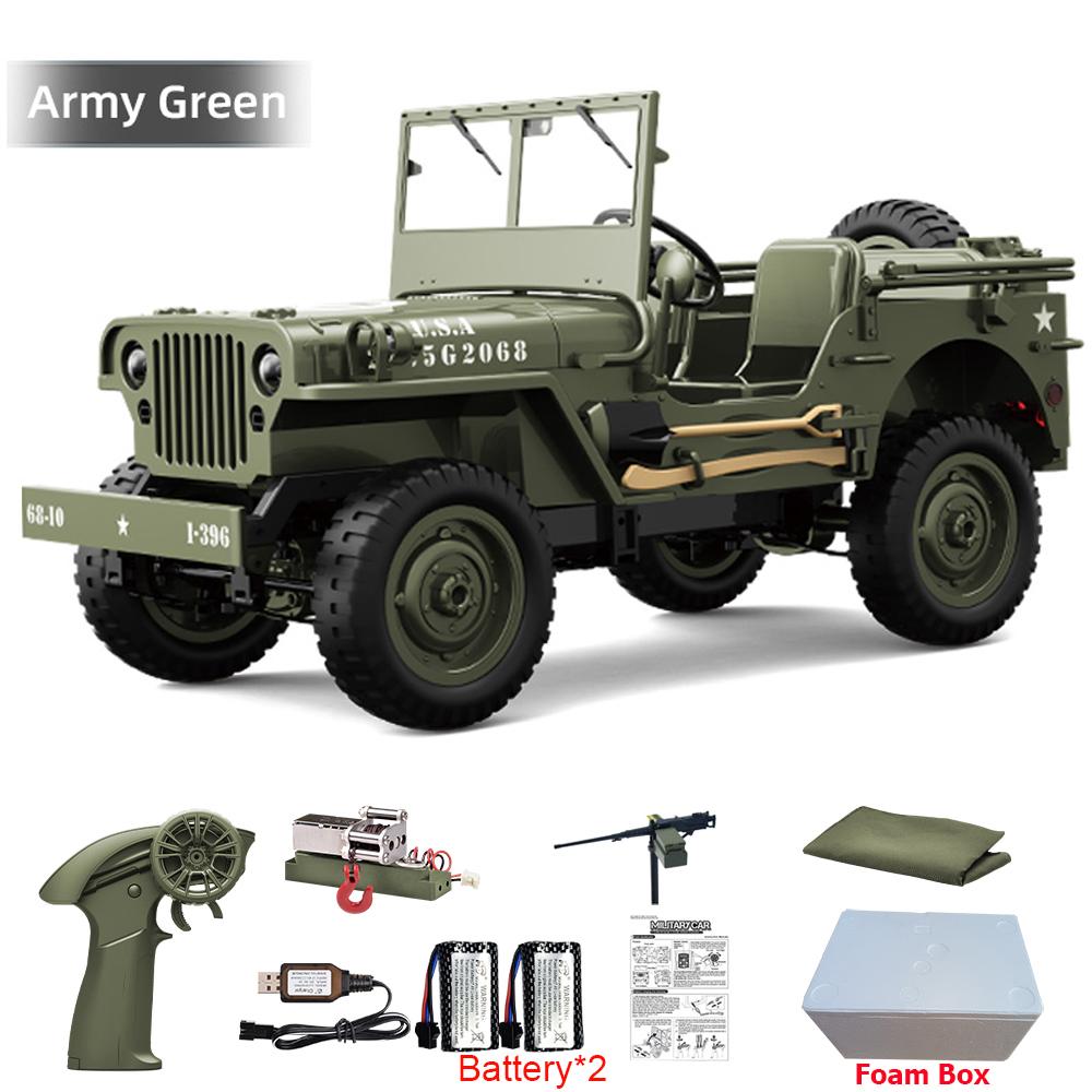 JJRC C8815 Auto RC 1/10 WILLYS 1941 4WD RTR RC Crawler Auto Telecomandata 2.4G Arrampicata Fuoristrada Camion RC Militare Giocattoli Regalo