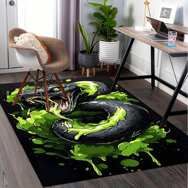 Snake Office Carpet Chair Mat: Large Size, Non Slip Desk Pad for Home Decor, Sofa Rug, Office Use, Gift Idea for Any Room