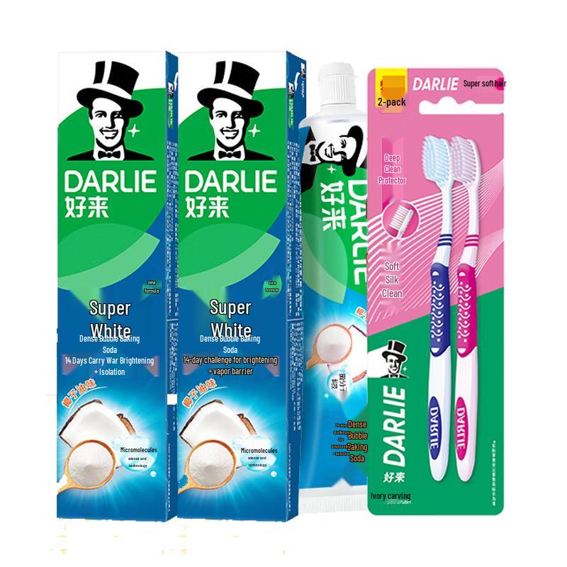 

Darlie Super White Baking Soda Coconut Oil Toothpaste Set