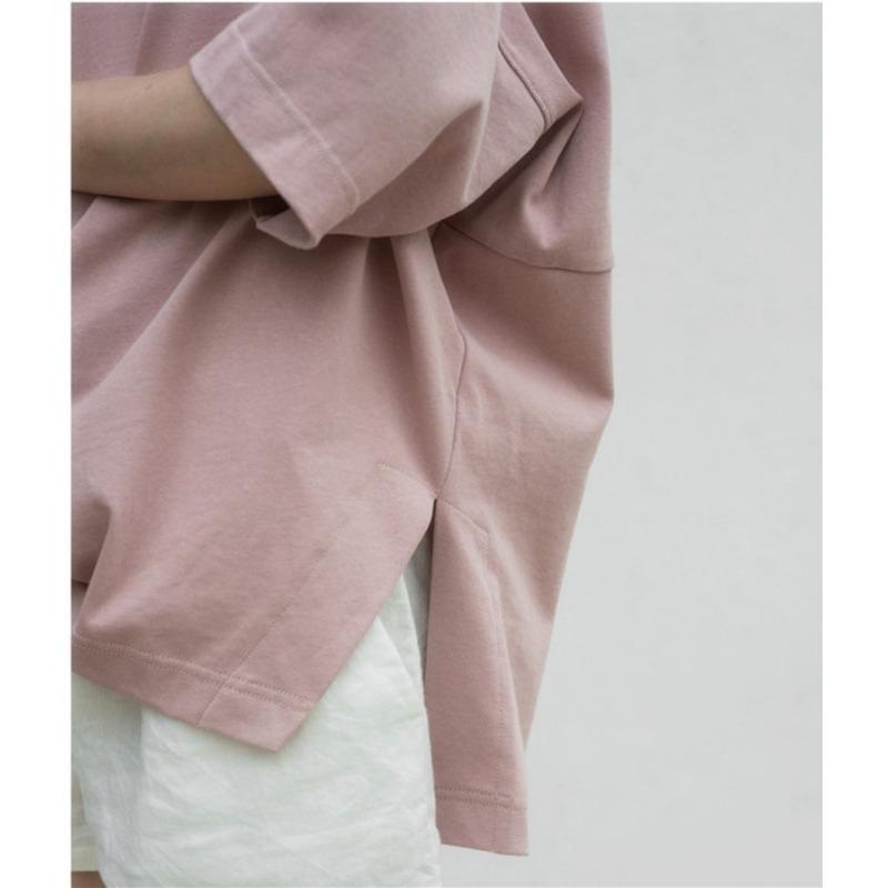 DIMANAF 2025 Summer Plus Size T-Shirt Women Short Sleeve O-Neck Short Loose Solid Tops Tees