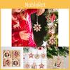 Festive Christmas Wooden Ornaments Set Of Twelve Including Santa And Snowflakes