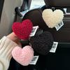 2Pcs Plush Love Heart Seat Back Car Hook Universal Auto Headrest Clothes Handbag Hang Storage Organizers Hooks Holder Decoration