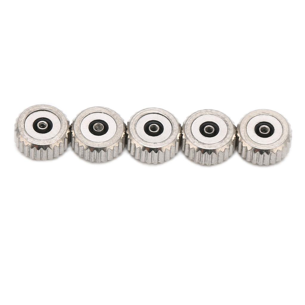 Watch Crown Spare Parts Silver Gold Steel Watch Head for Watch Replacement Accessories6.5mm Flat Hole
