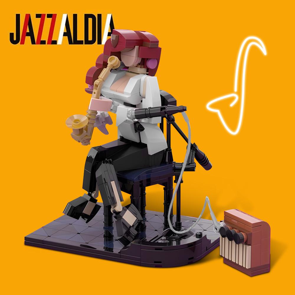 Gobricks MEINE EIGENE KREATION Jazz-Saxophonist Bausteine Miniatur Musikaufführung Jazzsänger Bausteine Große Schwingende Band Spielzeug Geschenk