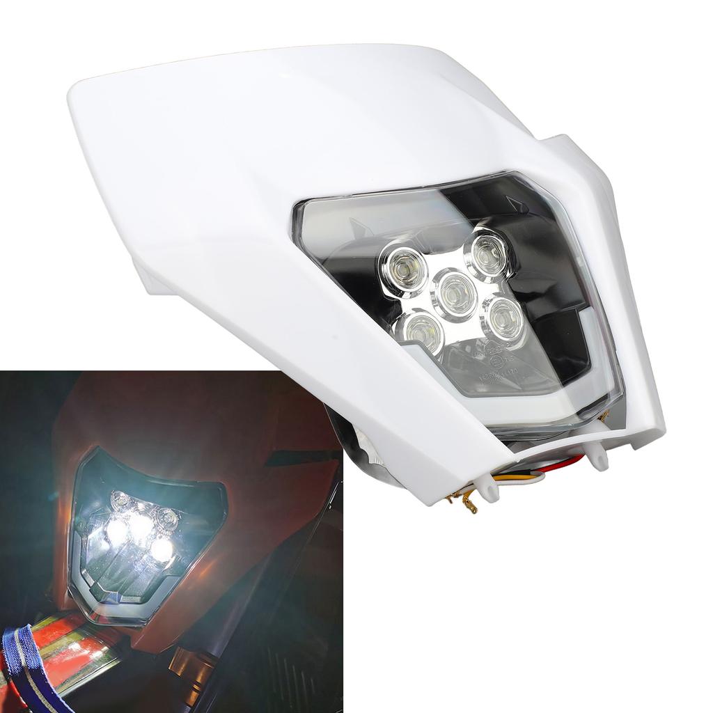 12V Off Road Motorcycle Headlights High Brightness LED Headlamp with Fairing for Dirt Bike Light Modification