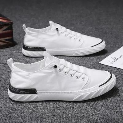 Neue Trendige Canvas-Schuhe für Herren Sommer Neue Atmungsaktive Eis-Seidenstoff Casual Herrenschuhe Koreanische Edition Studenten Board Schuhe Männlich