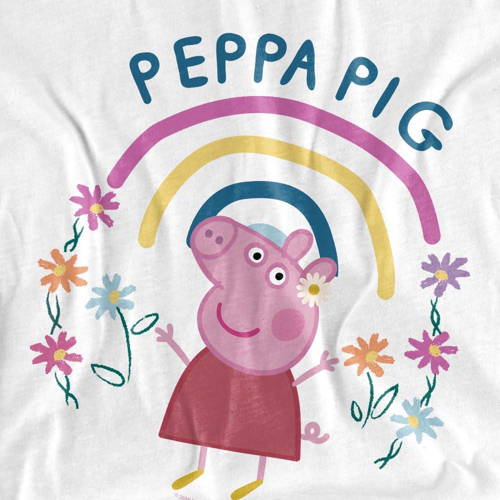 Peppa Pig Dětské/dětské květinové duhové tričko