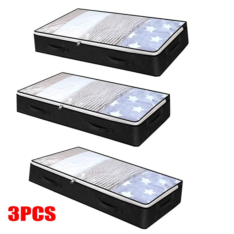 Aufbewahrungstasche unter dem Bett für tragbare faltbare Bettdecken-Taschen Kleiderschrank Kleider Organizer Aufbewahrungsbox Staubdichter Organizer Große Kapazität