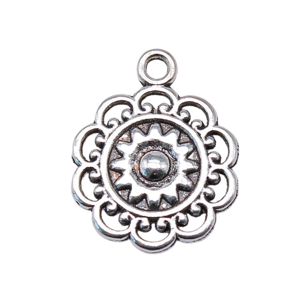 Flowers Of Life Charms Vintage Alloy Pendants For Nature Inspired Jewelry Making