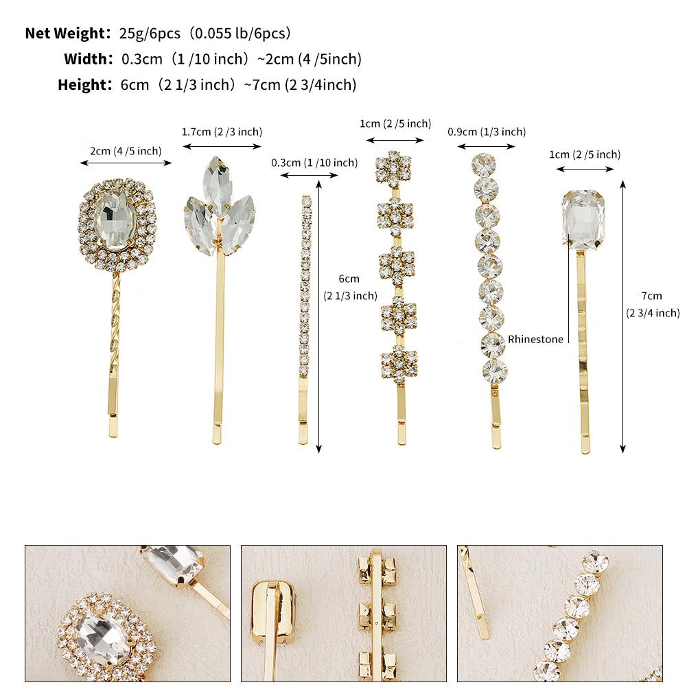 Upscale Luxurious Crystal Zircon Hair Clip Temperament Elegant Wild Hair Pins Leisure Prom Street Beat Personality Retro Hair