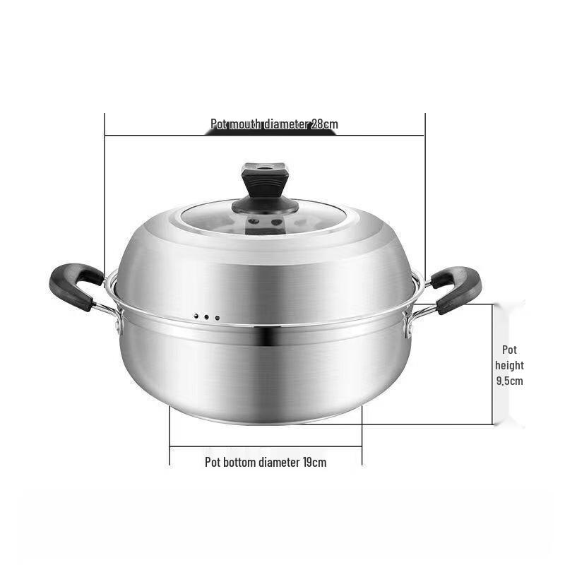 304 Stainless Steel Soup Pot Steamer