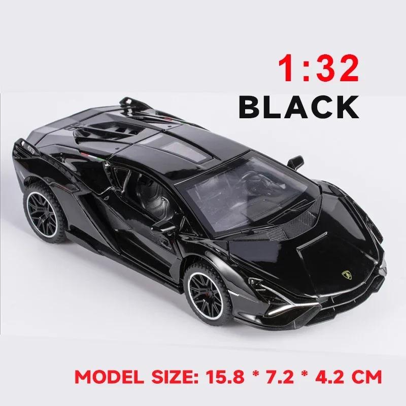 1:32 Porsche 911 GT3 RS Lamborghinis Sian Pagani Huayra Dodge Challenger SRT Apollo Sound and Light Children Toy Gift