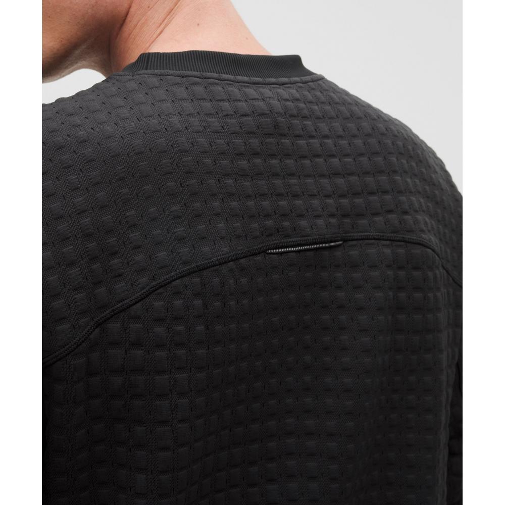 Lululemon 3d Waffle Knit Jacquard Pullover Black Black