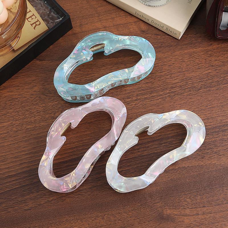 Simple Cloud~ Grab Clip High-End Temperament Hairpin Temperament Back Head Plate Hairpin Sweet Hollow Hair Grab Accessories