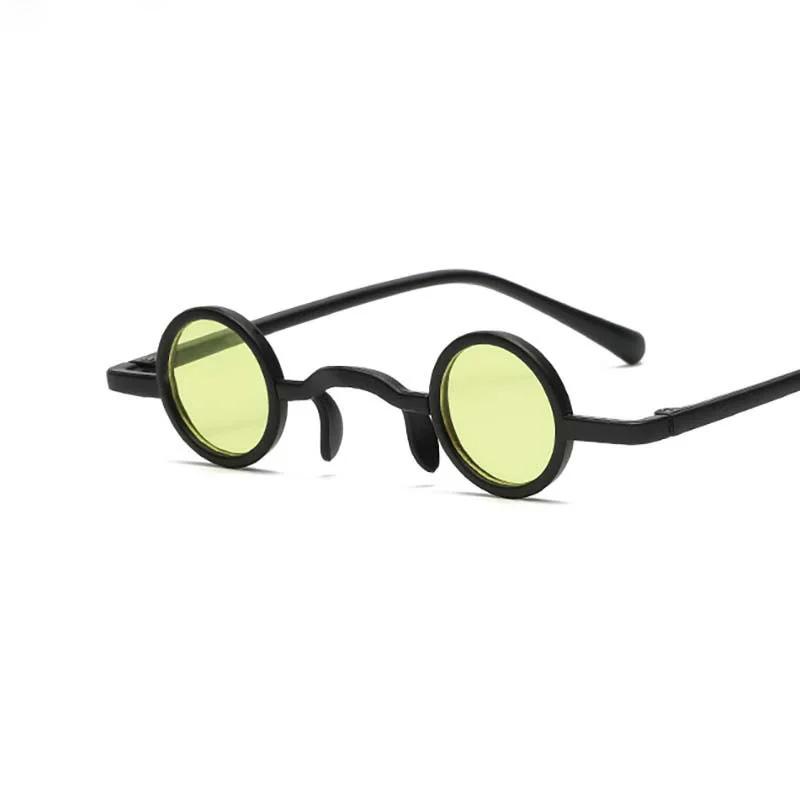 New Retro Vintage Sunglasses Small Round Frame Plastic Black Eyeglasses Trendy Unisex Classic Decorative Fashion