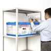 SANWA SUPPLY Faltbar 50 Liter mit Behälter, Deckel, Transparent, CNT-CV50CL