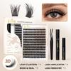 Befer Clusters Lashes Kit Natural Lash Clusters Set Hight Quality False Eyelashes DIY Lash Extension With Bond&Seal Glue Remover