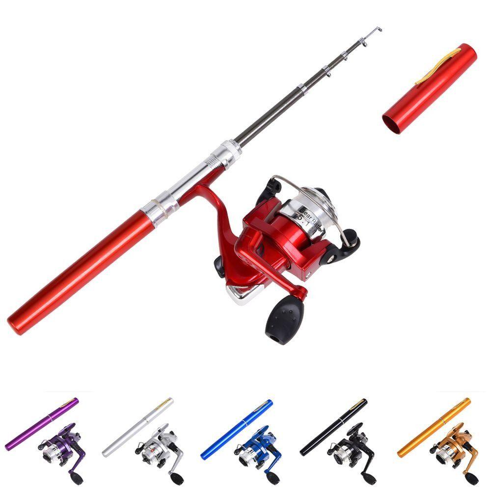 Hard Mini Fishing Pole Portable Fishing Hand Pole Pen Style Fishing Rod Freshwater