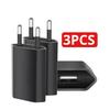 1-5Pcs Black Universal 5W EU Plug Travel USB Wall Charger 5V/1A Rapid Charging For iPhone 7 8 Plus Redmi Phone AC Adapter