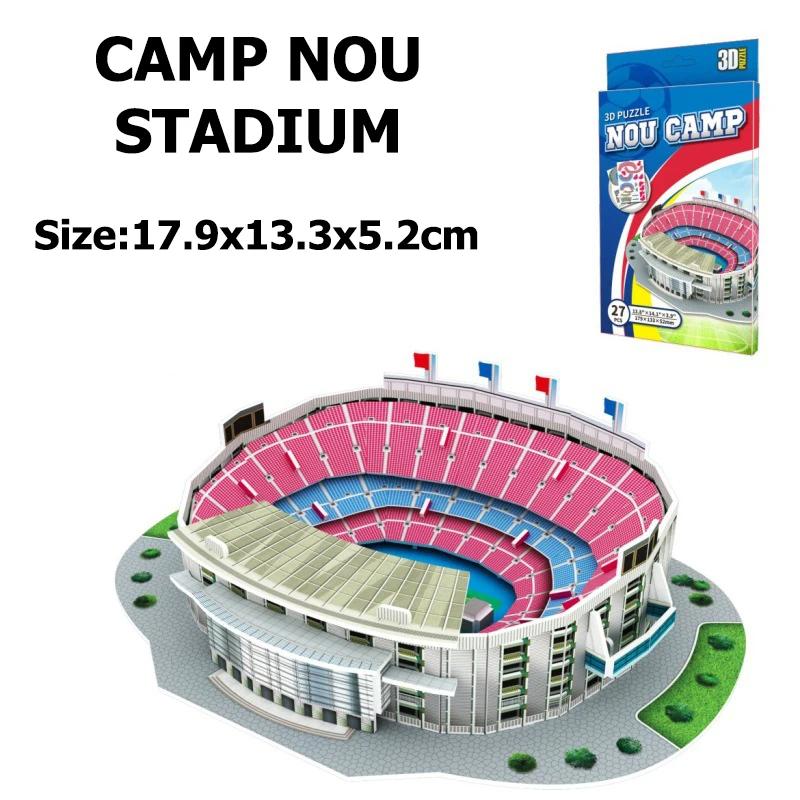 Desktop Ornaments Football Field Model Fans Souvenir DIY Paper Puzzle Table Games 3D Building Stadium Assembly Simulation TMZ