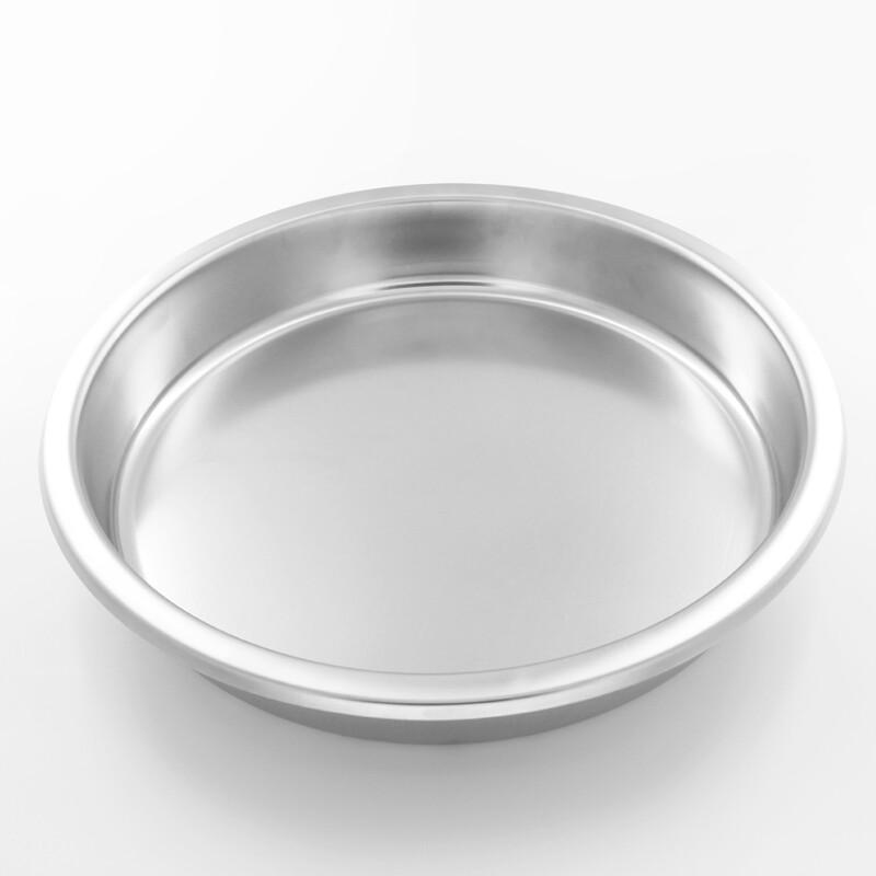 Runde Buffet-Speisepfanne aus Edelstahl
