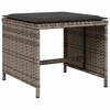 Vidaxl 9-Cz. Garden Furniture Set With Cushions, Grey, PE Rattan