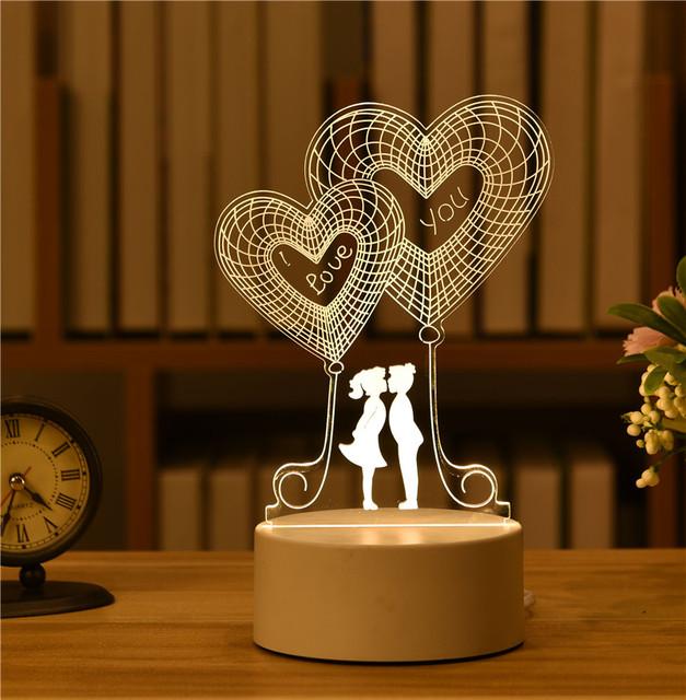 Cute Anime Figures 3D Led Night Light Model Toys Children Bed Room Decor Birthday Gift Christmas Gifts for Kids