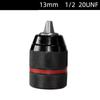 2-13mm Keyless Threaded Metal Drill Chuck, Hex Shank/SDS/Square Quick Grip Adapter, Chuck for Drill Bits Screwdriver Tap&Sockets