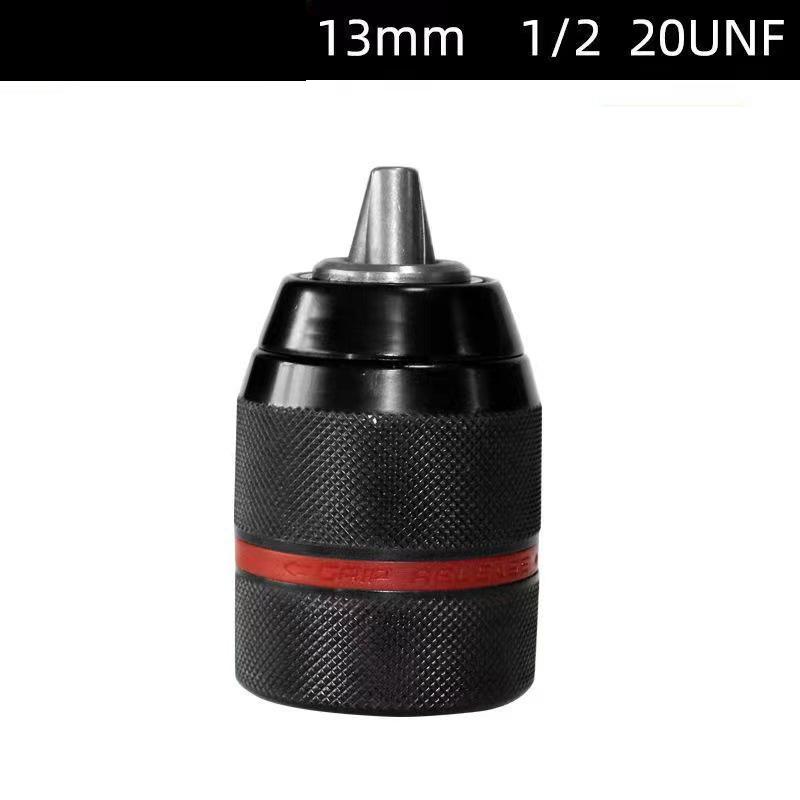 2-13mm Keyless Threaded Metal Drill Chuck, Hex Shank/SDS/Square Quick Grip Adapter, Chuck for Drill Bits Screwdriver Tap&Sockets