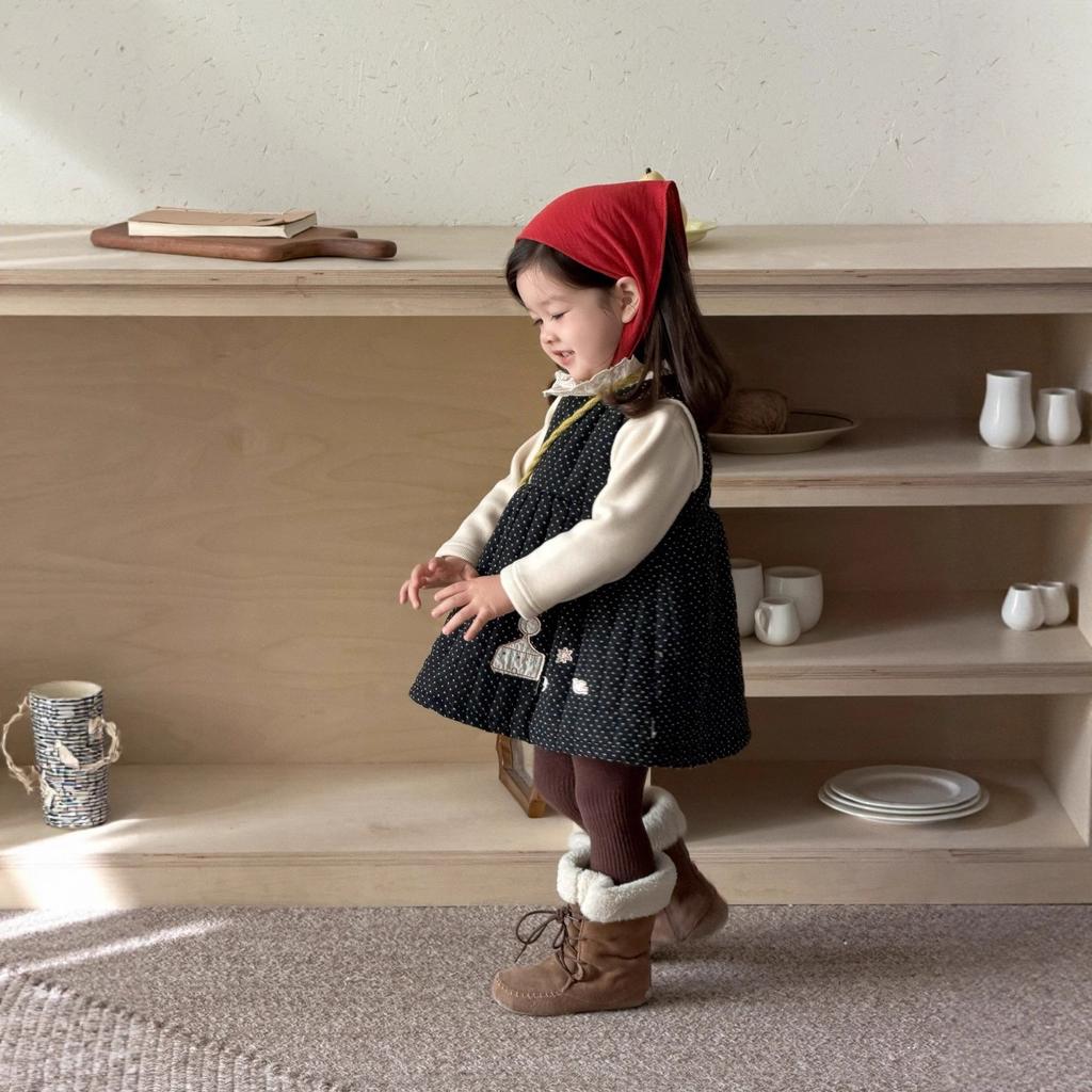 Baby Winter Thickened Dress, New Children's Clothing, Children's Winter Clothing, Girls' Velvet Primer