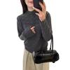Feen-Stil Offener Halbrollkragen Pullover Damen Herbst/Winter Weicher Stil Strickmantel mit Lockerem und Dünnem Design, Geeignet zum Lagenlook.