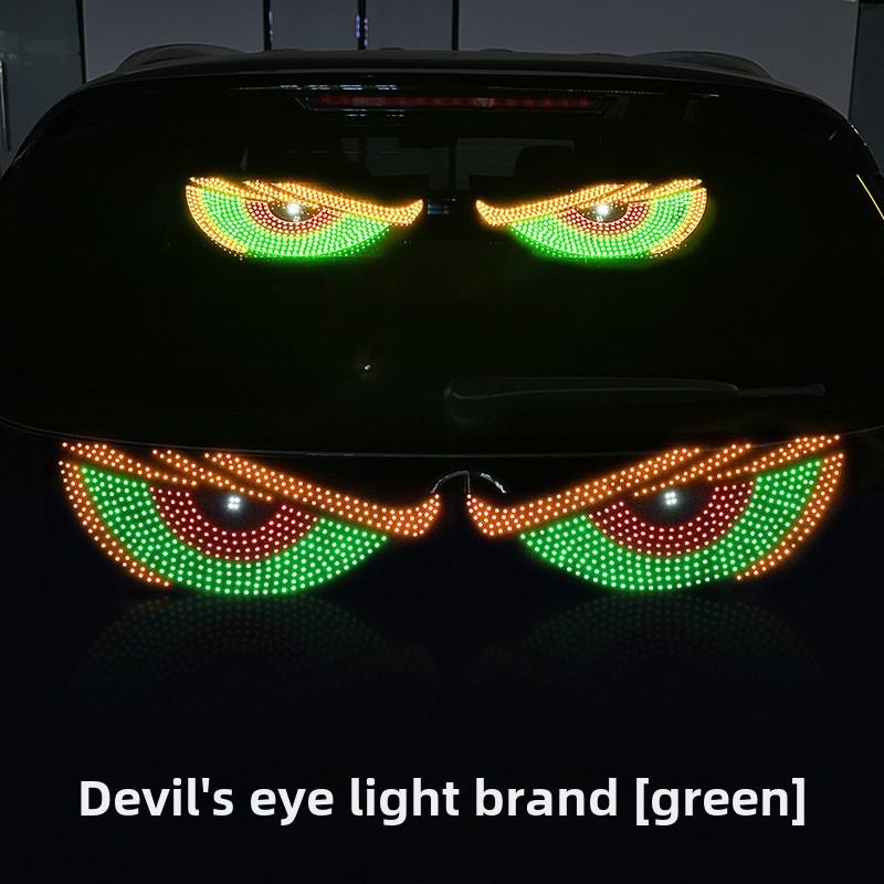 Colorful Devil Eyes Led Lights For Car Truck Windshield Warning Strobe Lights USB Plug-in Panel Decorations Internal Accessories