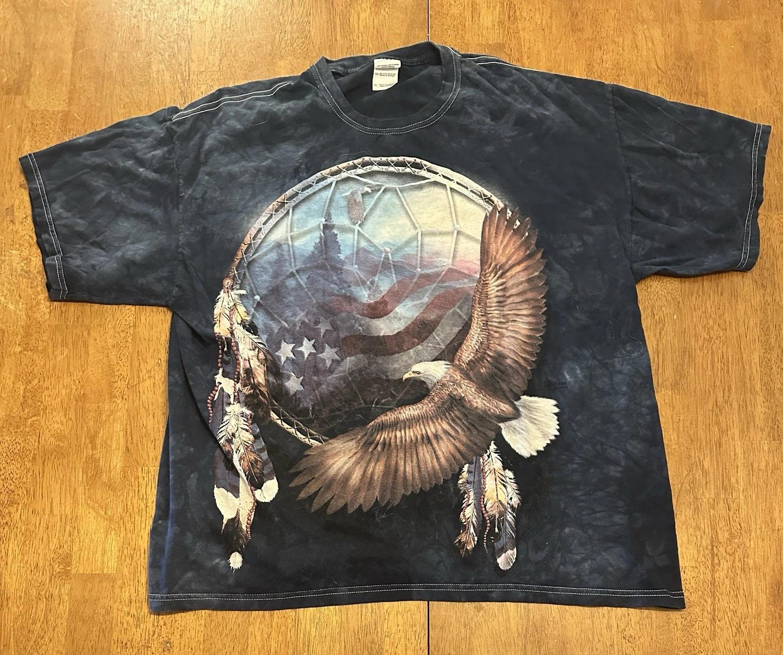 Dreamcatcher Tie Dye T Shirt XL The Mountain Style USA Flag 2XL