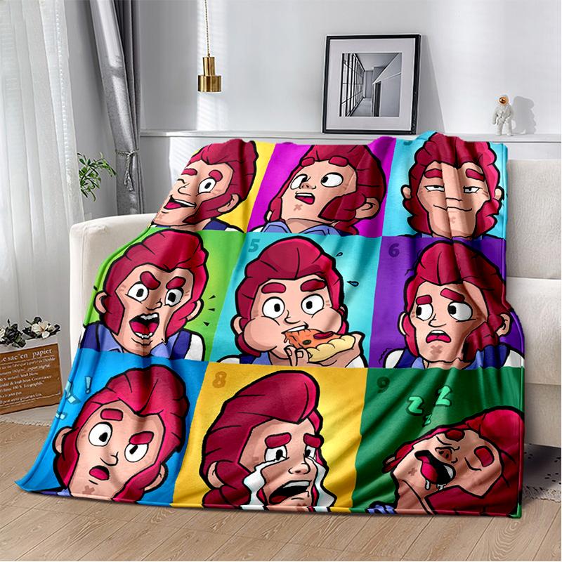 2025 New Style Brawlls  Cartoon Game Blanket,Soft Throw Blanket for Home Bedroom Bed Sofa Travel Picnic Cover Kid Gift